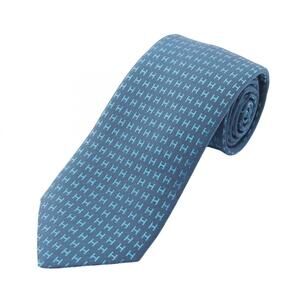 Hermes HERMES H-pattern tie, silk, men's, blue